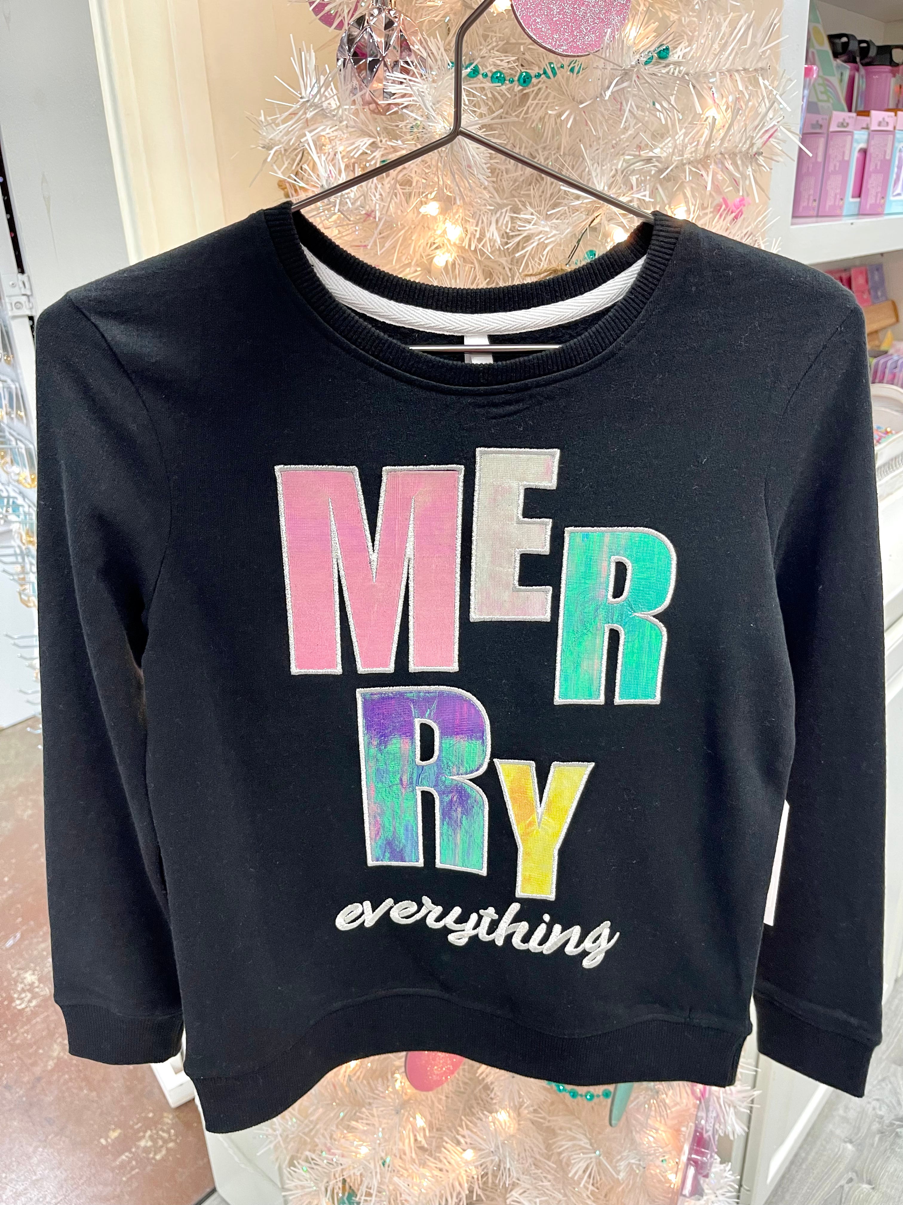 Merry Everything Metallic Sweatshirt