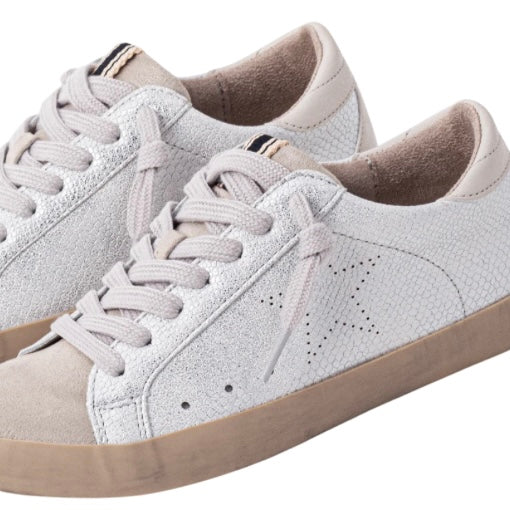 Shu Shop Mia Silver Snake Sneaker