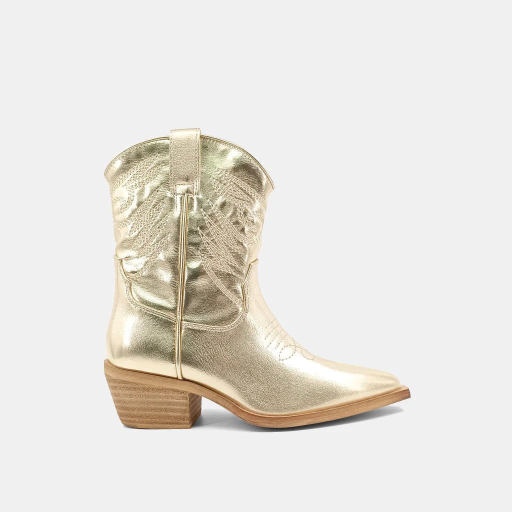 Shu Shop Zahara Gold Cowgirl Boots