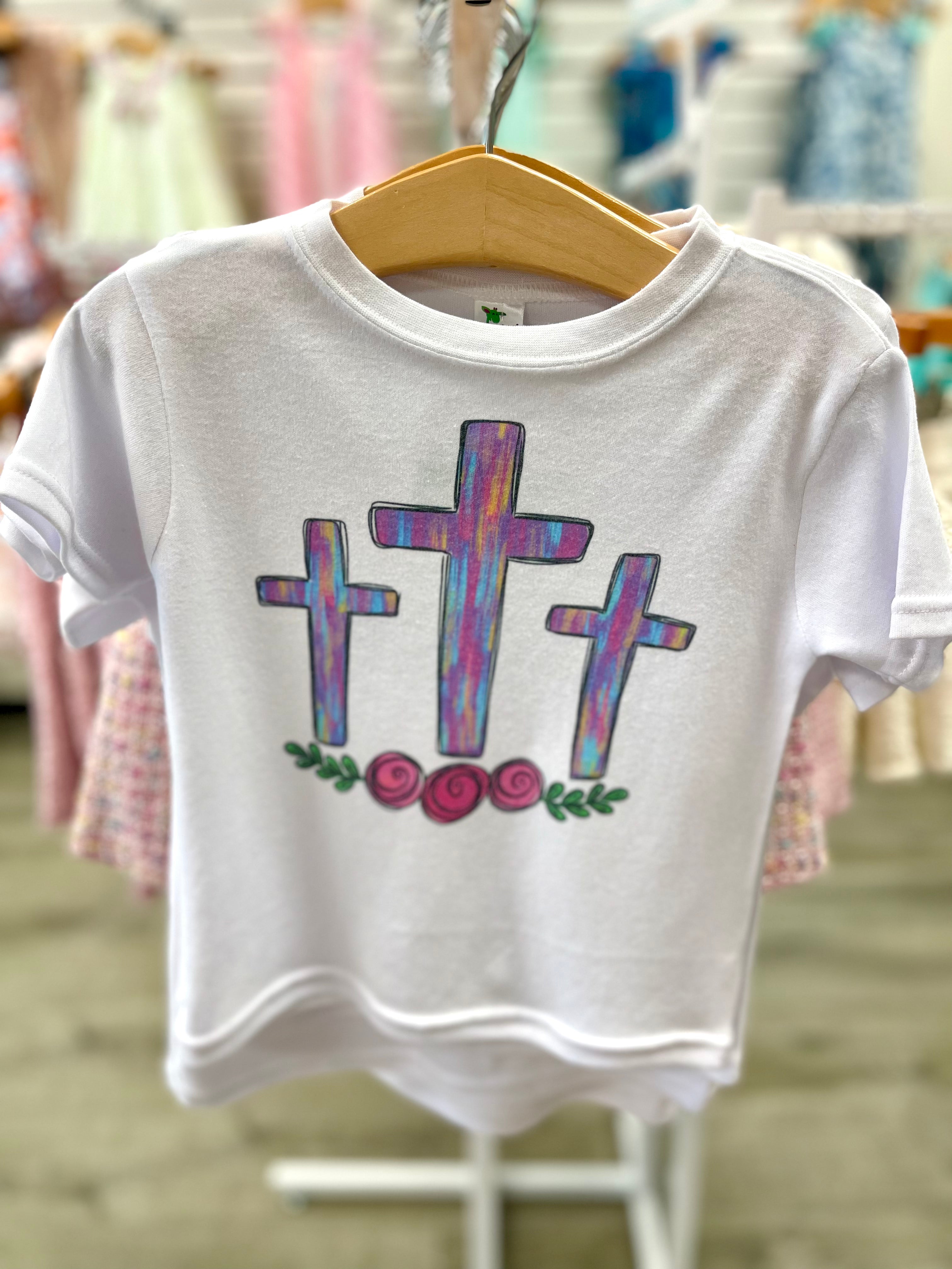 Colorful Crosses Easter Toddler Tee