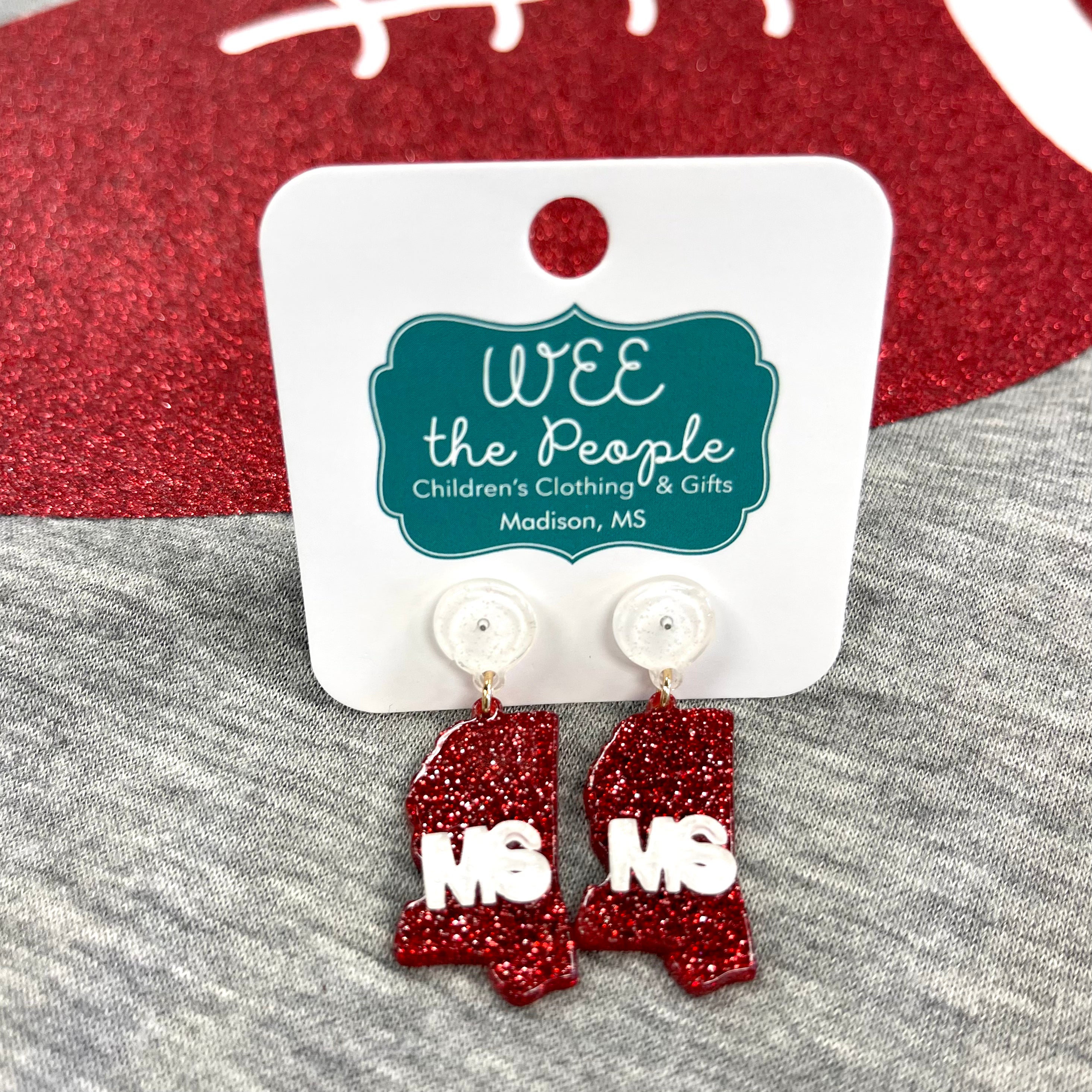 MS State Dangle Earring