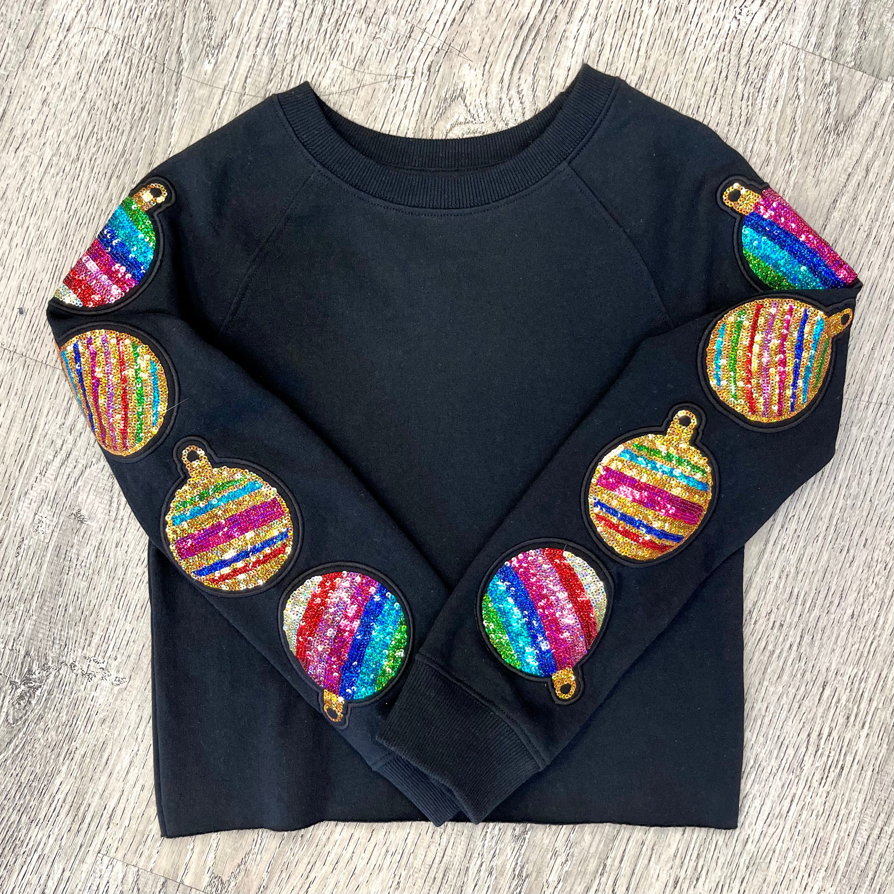 Christmas Ornaments Crop Sweatshirt