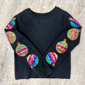 Christmas Ornaments Crop Sweatshirt