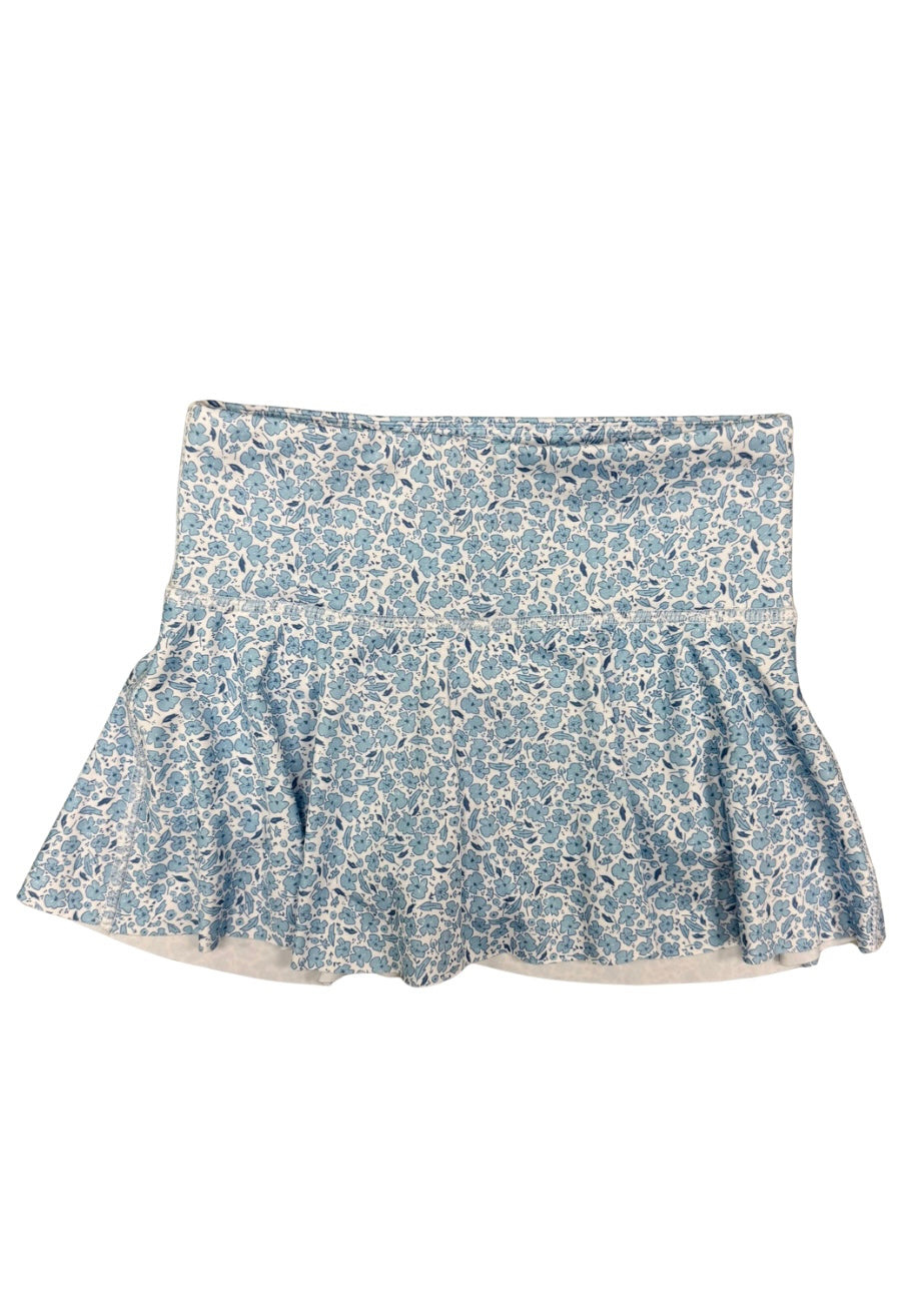 Blue Floral Athletic Skort