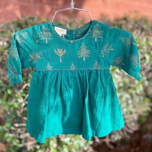 Forest Green Amber Baby Dress