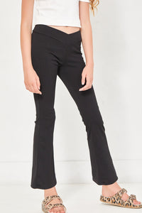 Crossover Waist Flare Pants