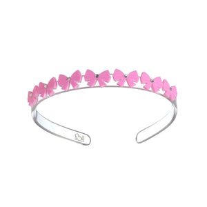 Bows Mini Satin Pink Headband