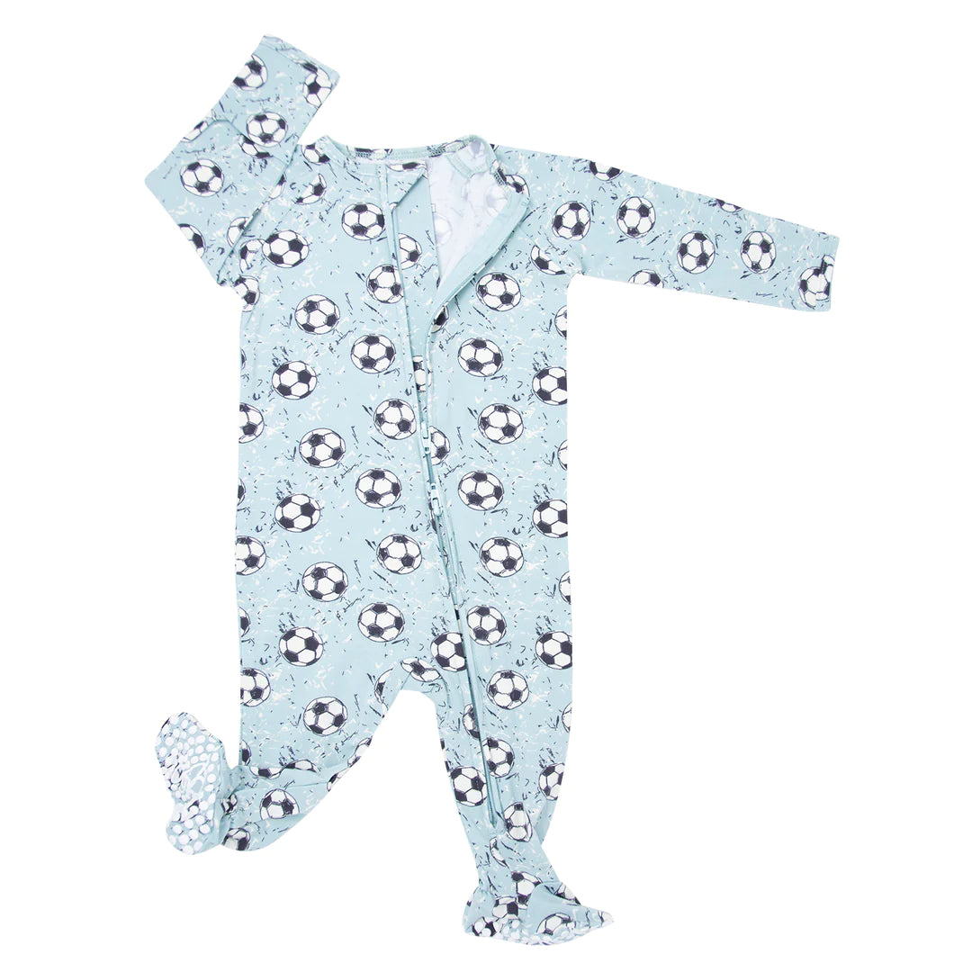 Sweet Bamboo Teal Soccer Footie