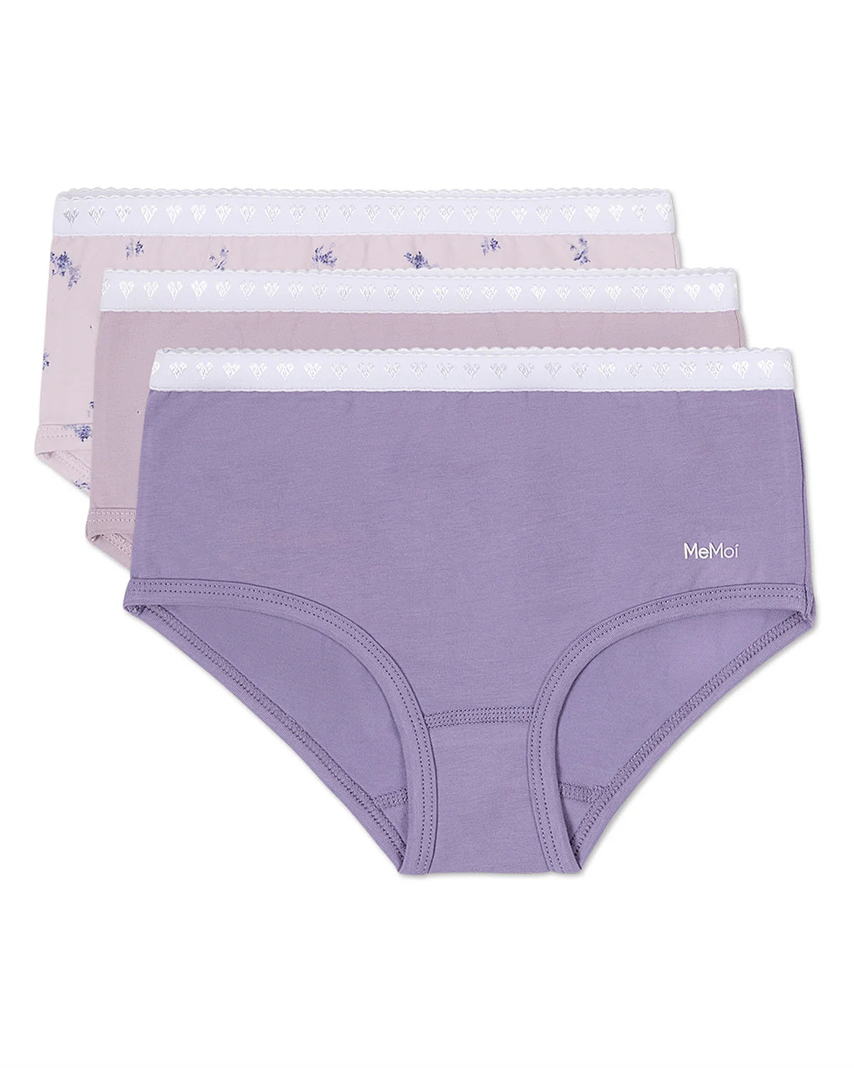 3 Pair Pack Lovely Lavender Floral Underwear