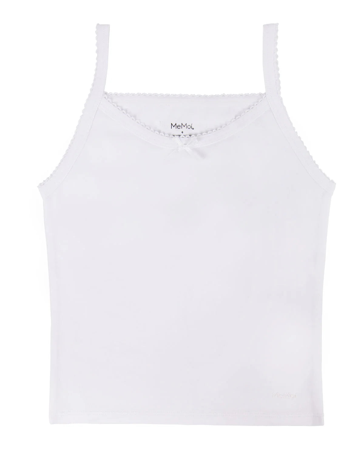 3-Pack White Cotton Blend Camisoles