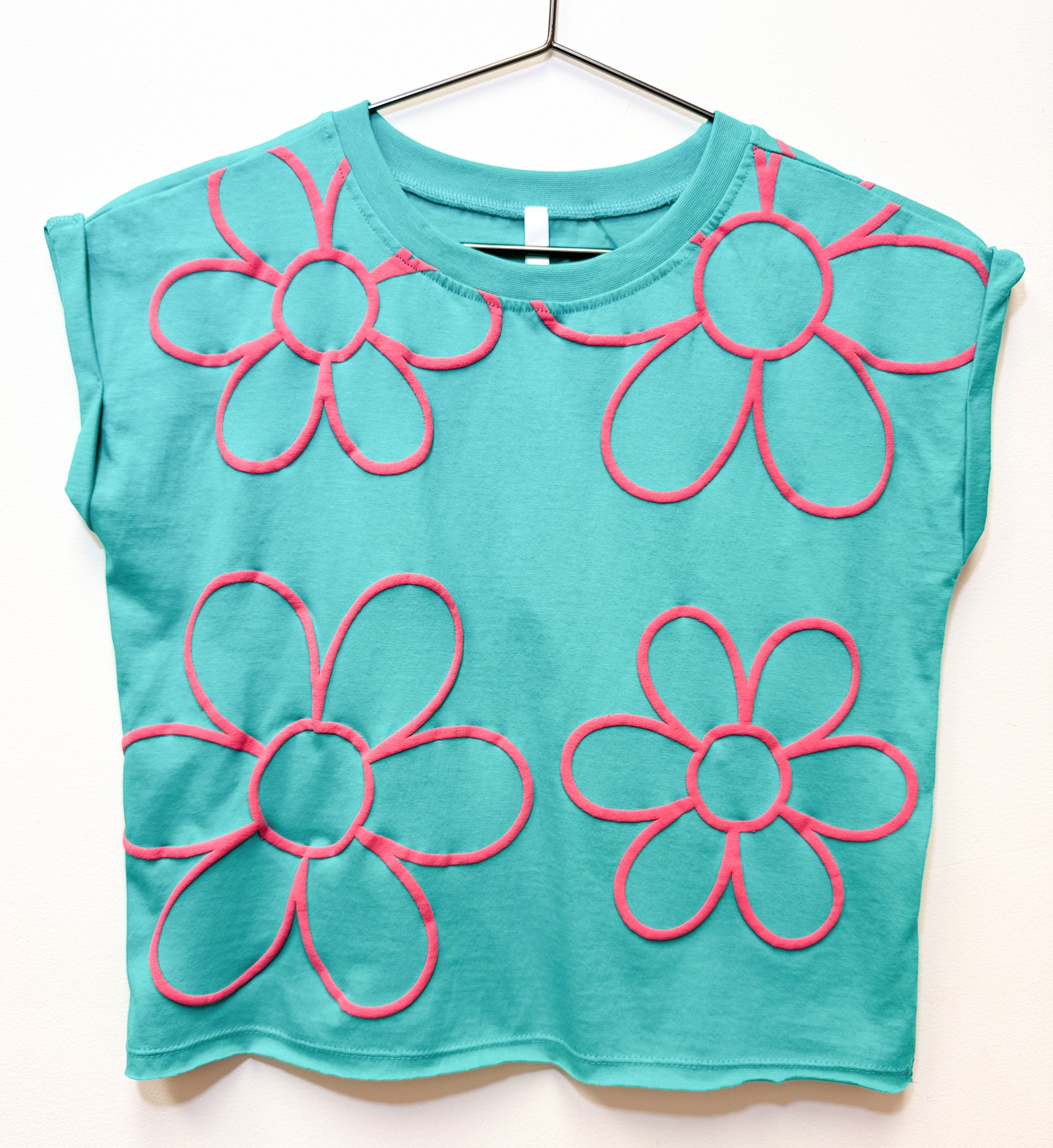 Puff Print Flowers Top