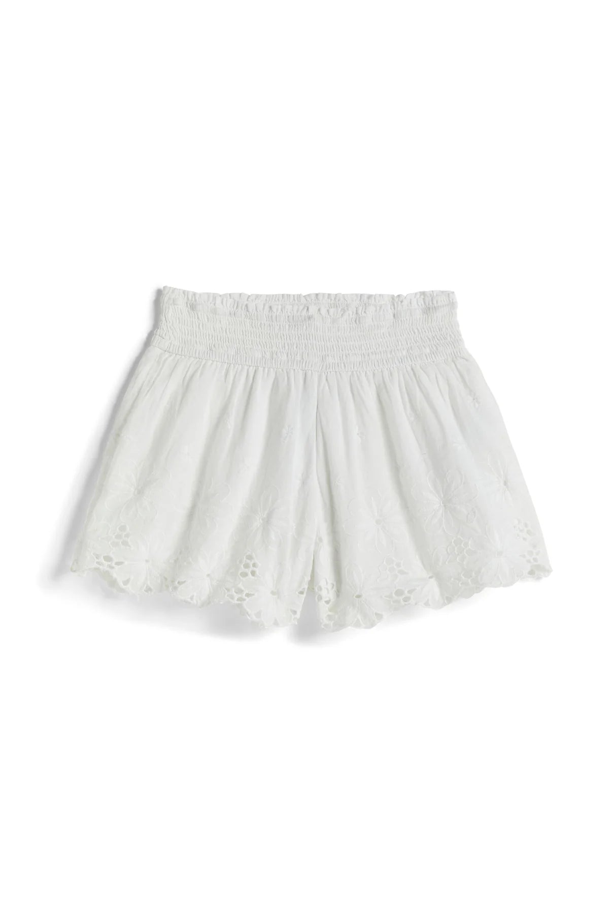 Tractr White Eyelet Shorts