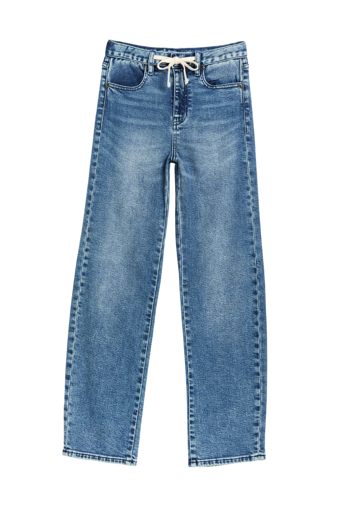 Tractr Drawstring Barrel Jeans