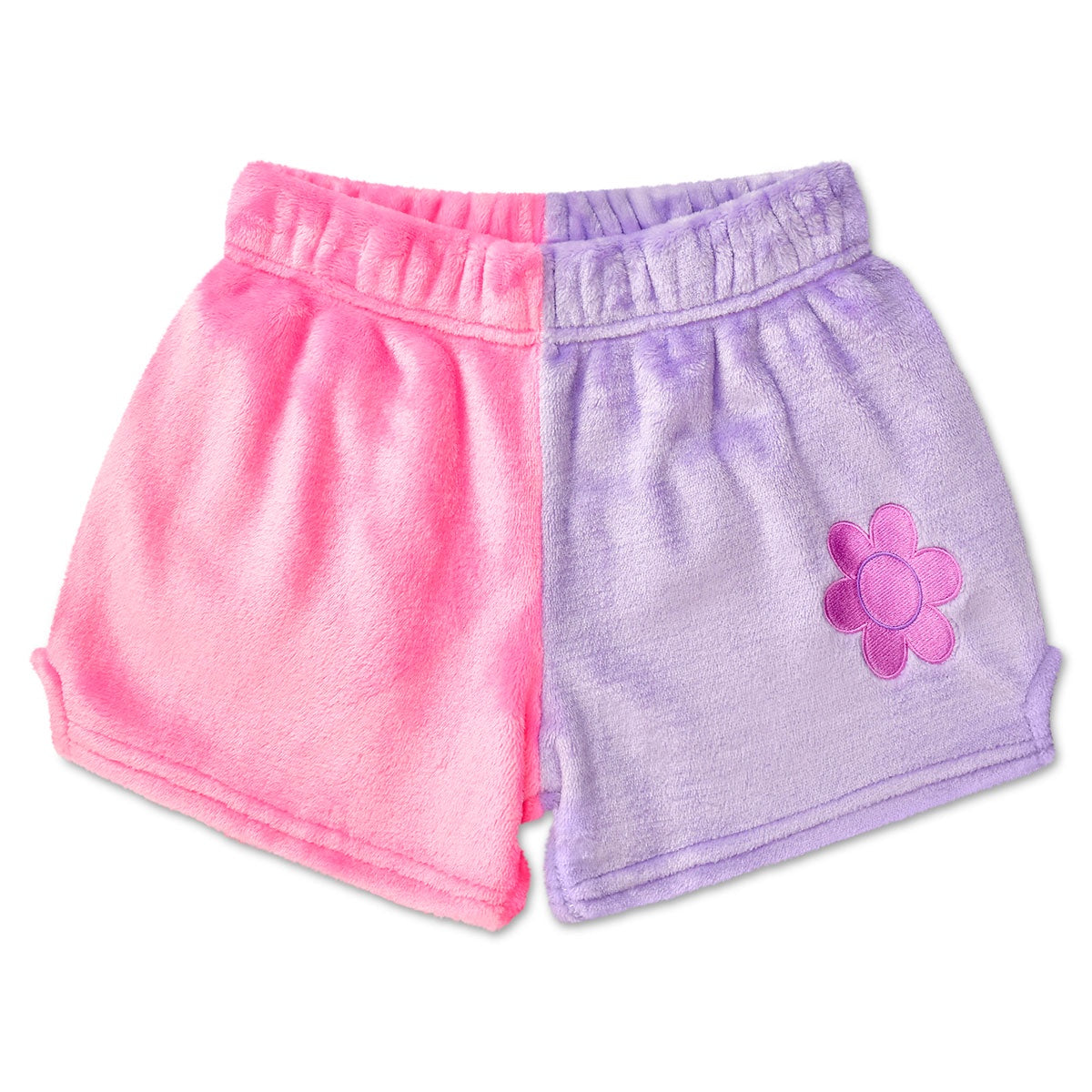 Groovy Smiles Color Block Plush PJ Shorts