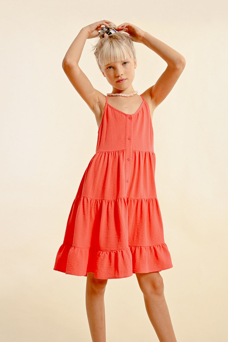 Molly Coral Tank Dress