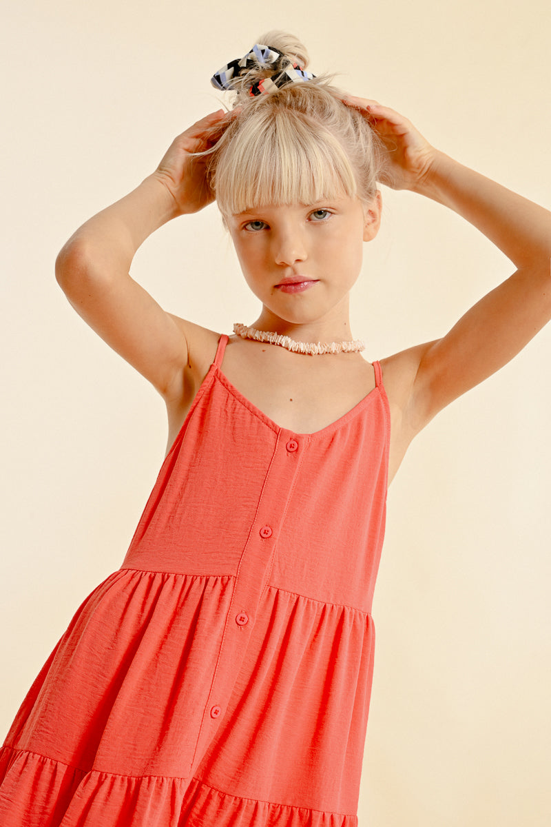 Molly Coral Tank Dress