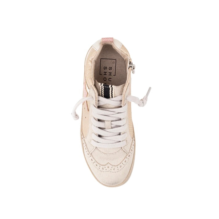 Shu Shop Paulina Champagne Snake Sneaker