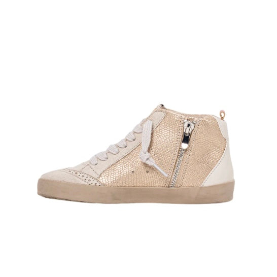 Shu Shop Paulina Champagne Snake Sneaker