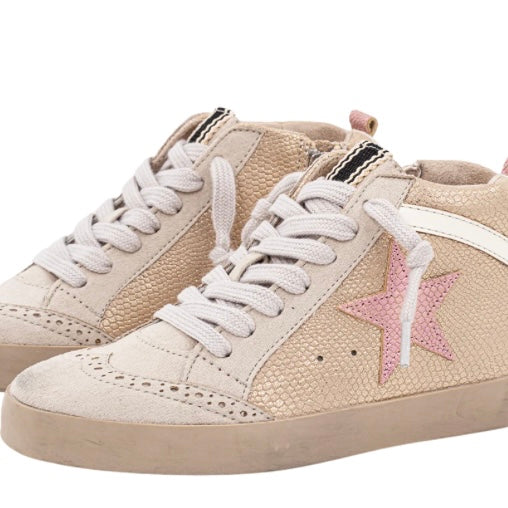 Shu Shop Paulina Champagne Snake Sneaker