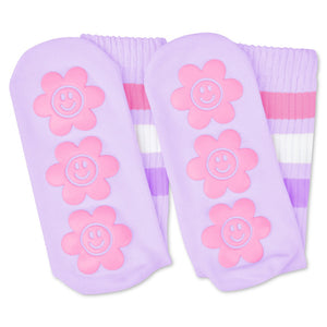 Purple Groovy Smiles Socks