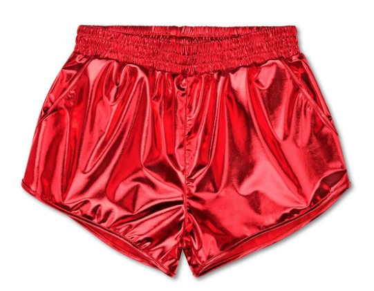 Red Metallic Shorts