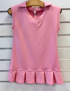 Honesty Candy Pink Pleated Tennis Dress