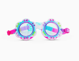 Blossom Blue Petal Flower Swim Goggles