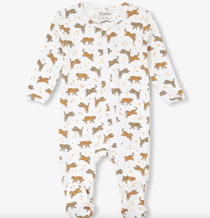Hatley Celestial Tigers Bamboo Footie