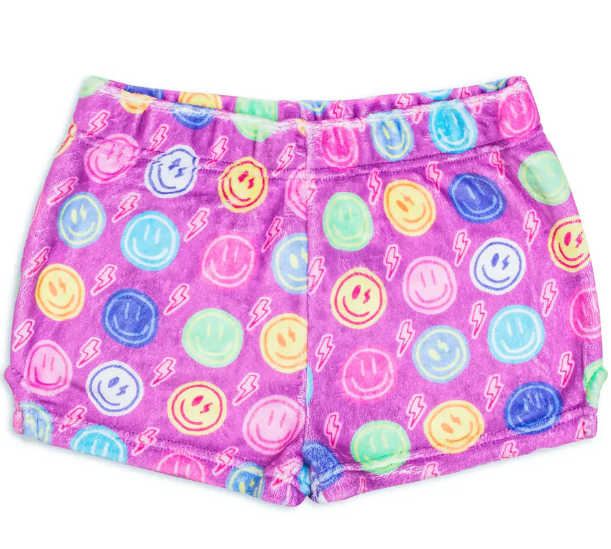 Smiley Faces Plush PJ Shorts