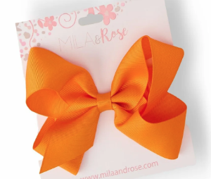 8” Orange Large Grosgrain Bow