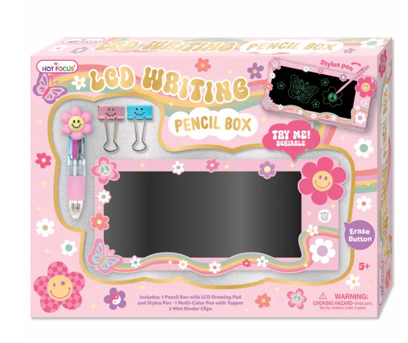 Groovy Flower LCD Writing Board Pencil Box