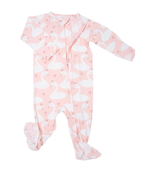 Sweet Bamboo Swan Princess Footie