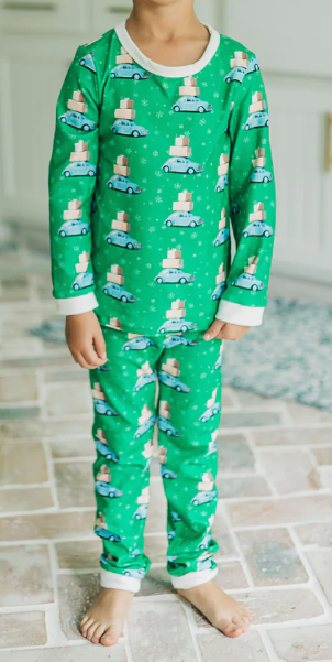 Green Car Buttflap PJ Set