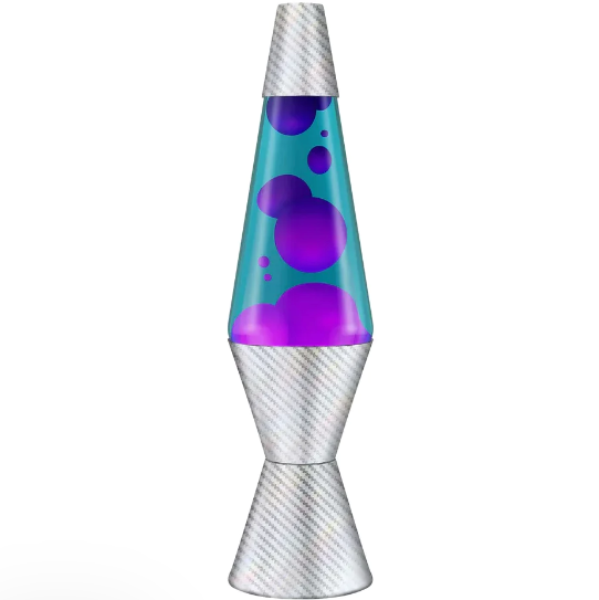 Teal & Purple Holofoil Lava Lamp 14.5"