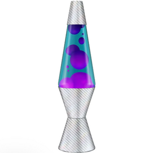 Teal & Purple Holofoil Lava Lamp 14.5"