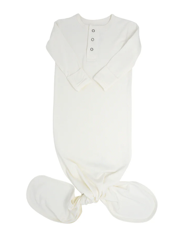 Sweet Bamboo Whispery White Knot Gown