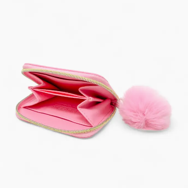 Pink Bows & Pom Wallet