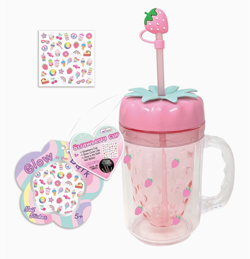 Strawberry Mason Jar Cup