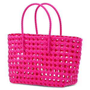 Large Pink Woven Tote