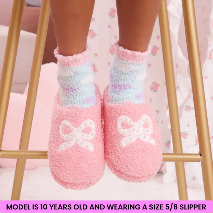 Pink Pearl Bow Slipper