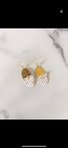 Audrey White Gold Fleck Earrings