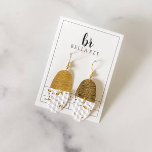 Audrey White Gold Fleck Earrings