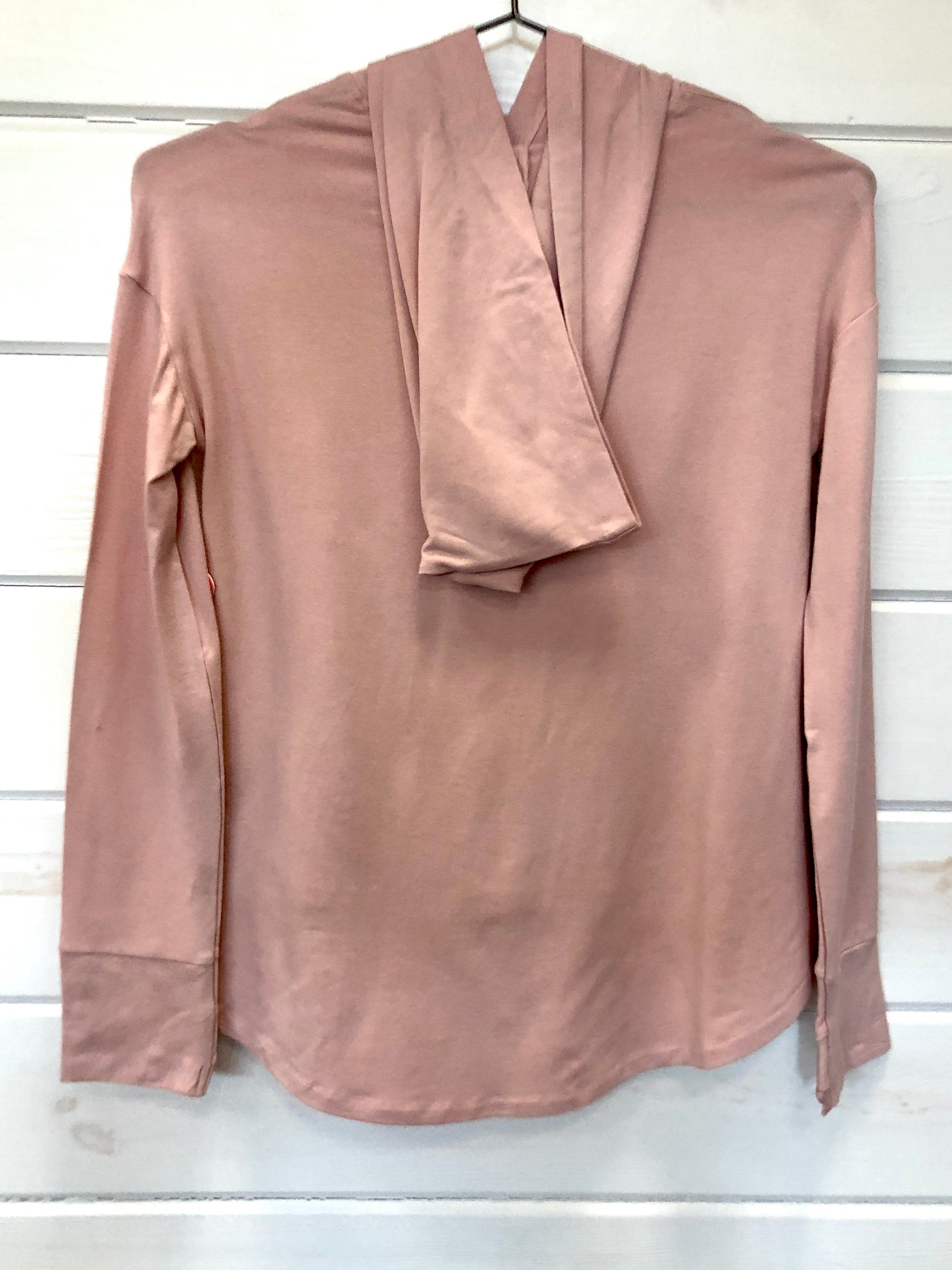 Peach Hi-Lo Thumbhole Hoodie