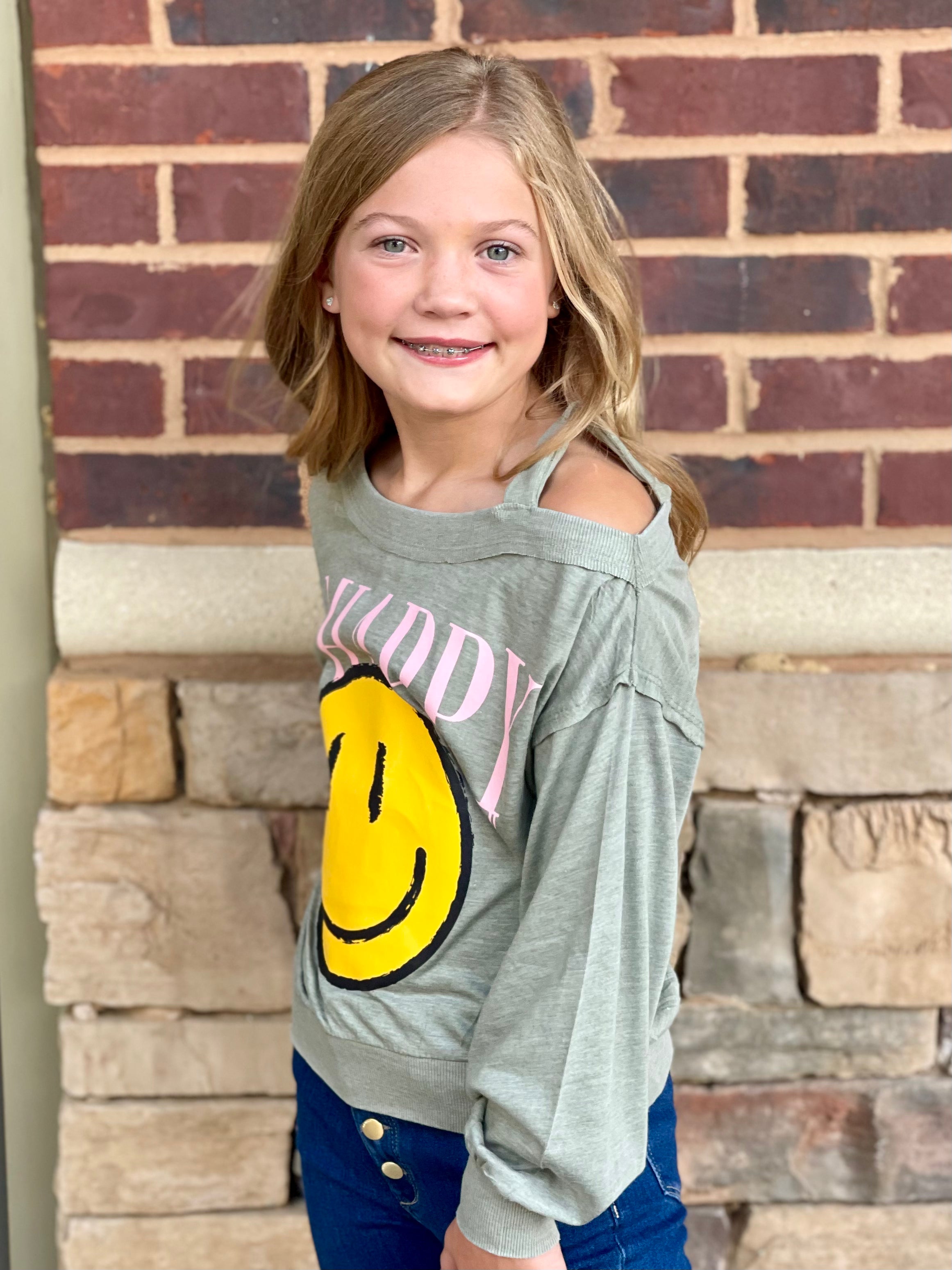 Vintage Havana Be Happy One Shoulder Top
