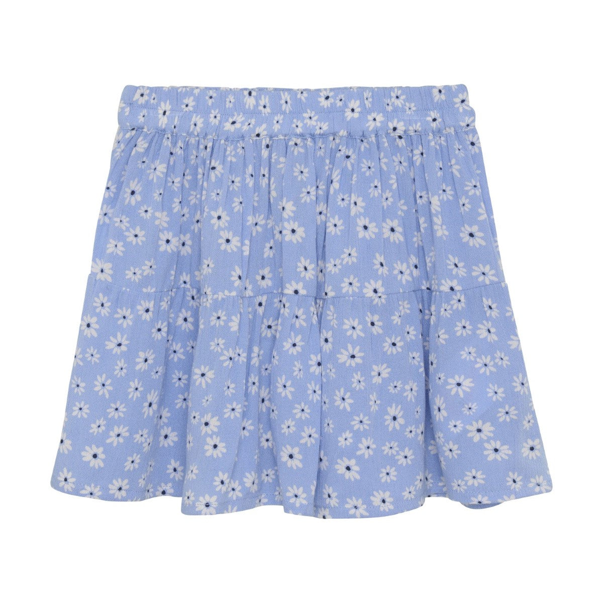 Blue Daisy Crepe Skirt