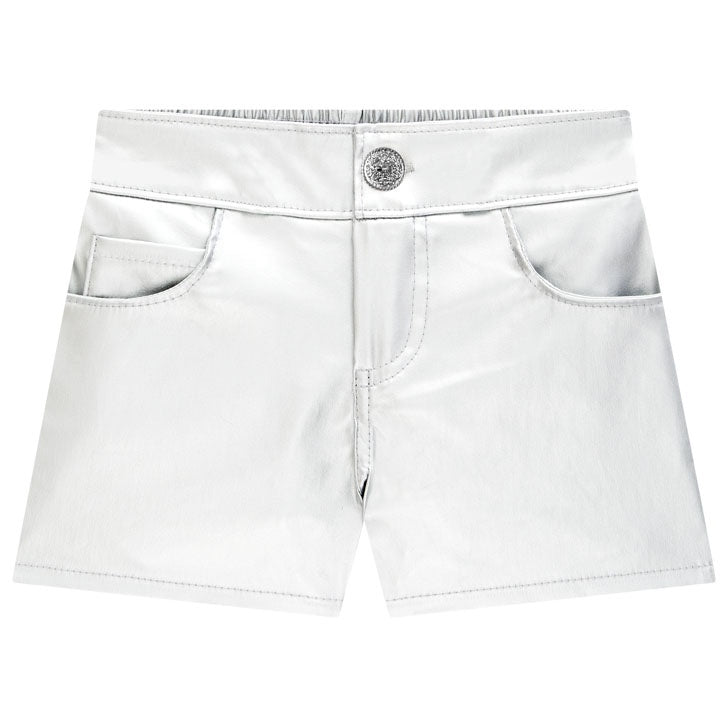 Silver Metallic Shorts