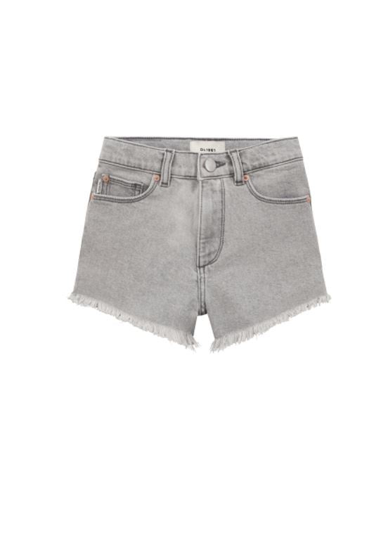 DL1961 Lucy Light Smoke Denim Shorts