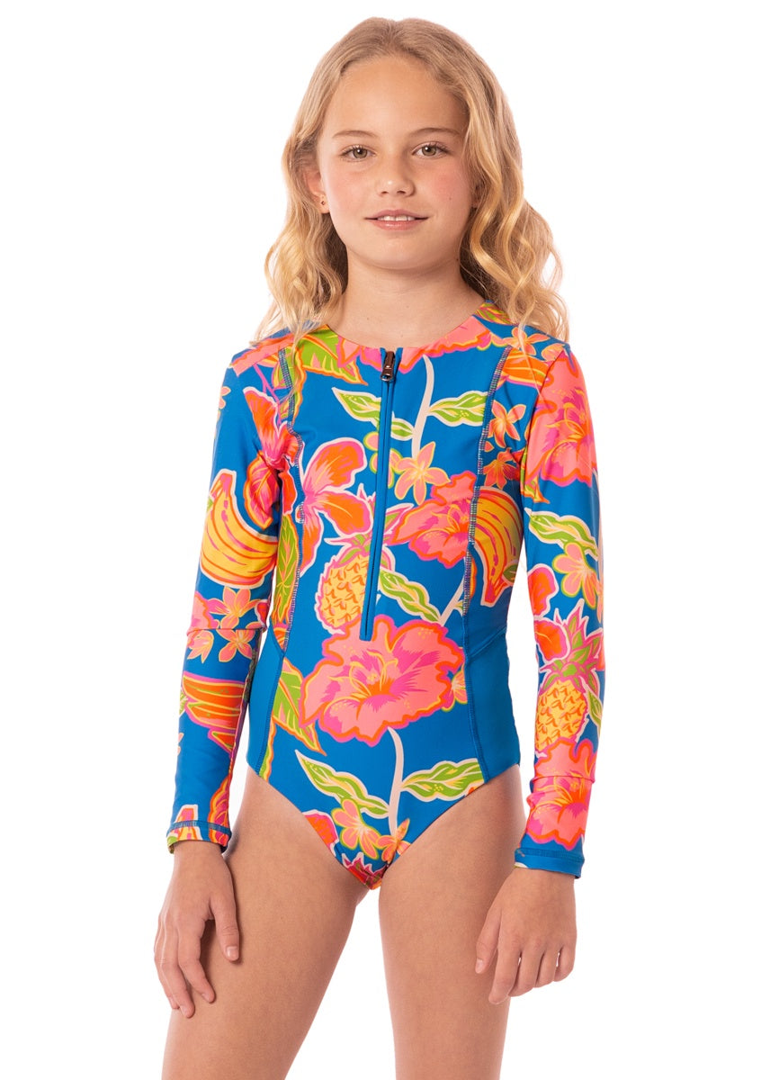 Maaji Miku Blue Floral Rashguard Swim
