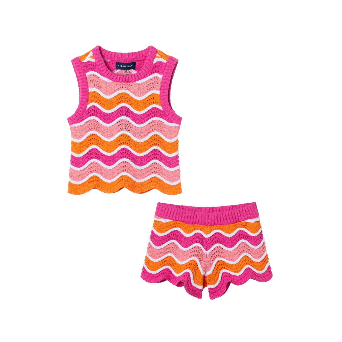 Rainbow Crochet Top & Short Set
