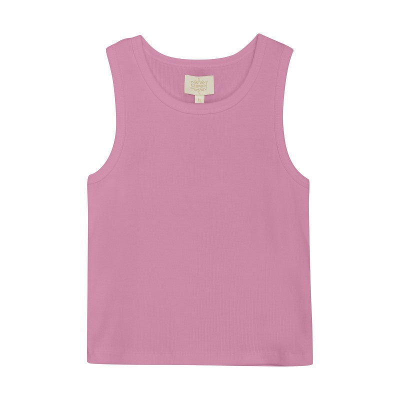 Creamie Rosebloom Ribbed Tank Top